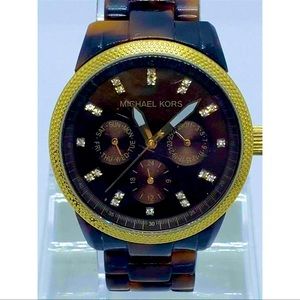 Michael Kors Jet Set Watch 37mm MK5038 Needs a New Battery - Tortoise/Gold